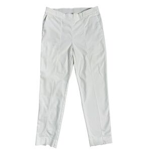 J. Jill Women Ankle Pants 6 White Essential Cotton Stretch Slim Office Casual